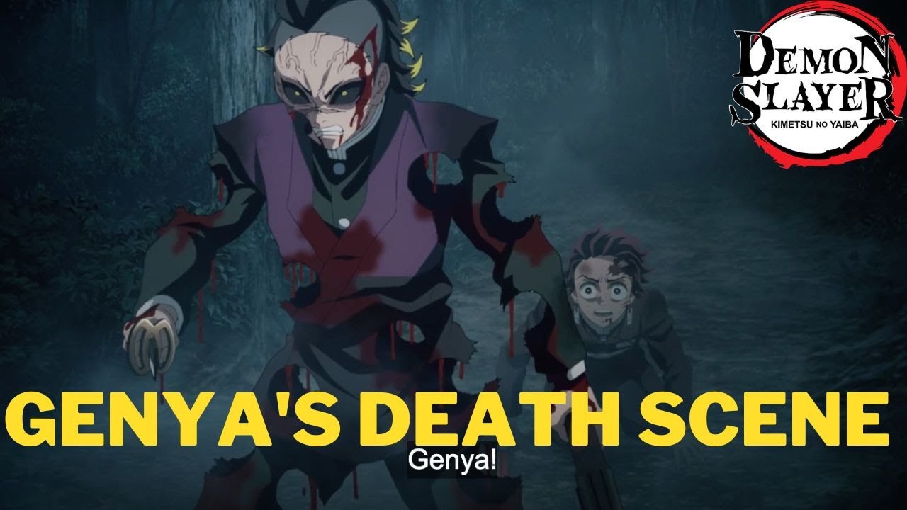 Genya's Death  | Genya saves Tanjiro from Hantengu   |  Demon Slayer Season 3 Ep 6