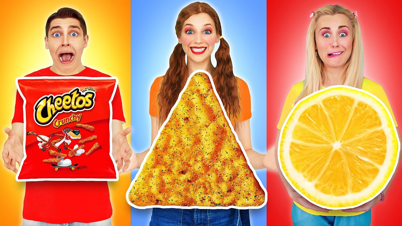 GEOMETRİK ŞEKİLLİ YEMEK KAPIŞMASI | Son Bırakan Kazanır! Multi DO! CHALLENGE Tek Şekilli Yemek Yeme