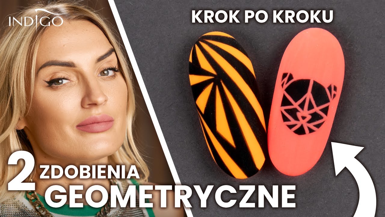 Geometryczne wzory na paznokciach! Dwa pomysły na zdobienia paznokci krok po kroku | Indigo Nails