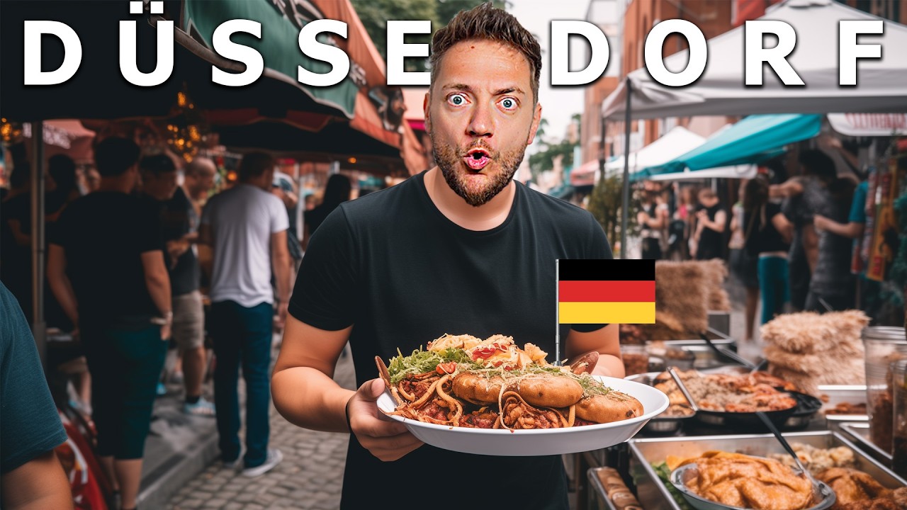 GERMAN STREET FOOD TOUR in Düsseldorf, Germany!