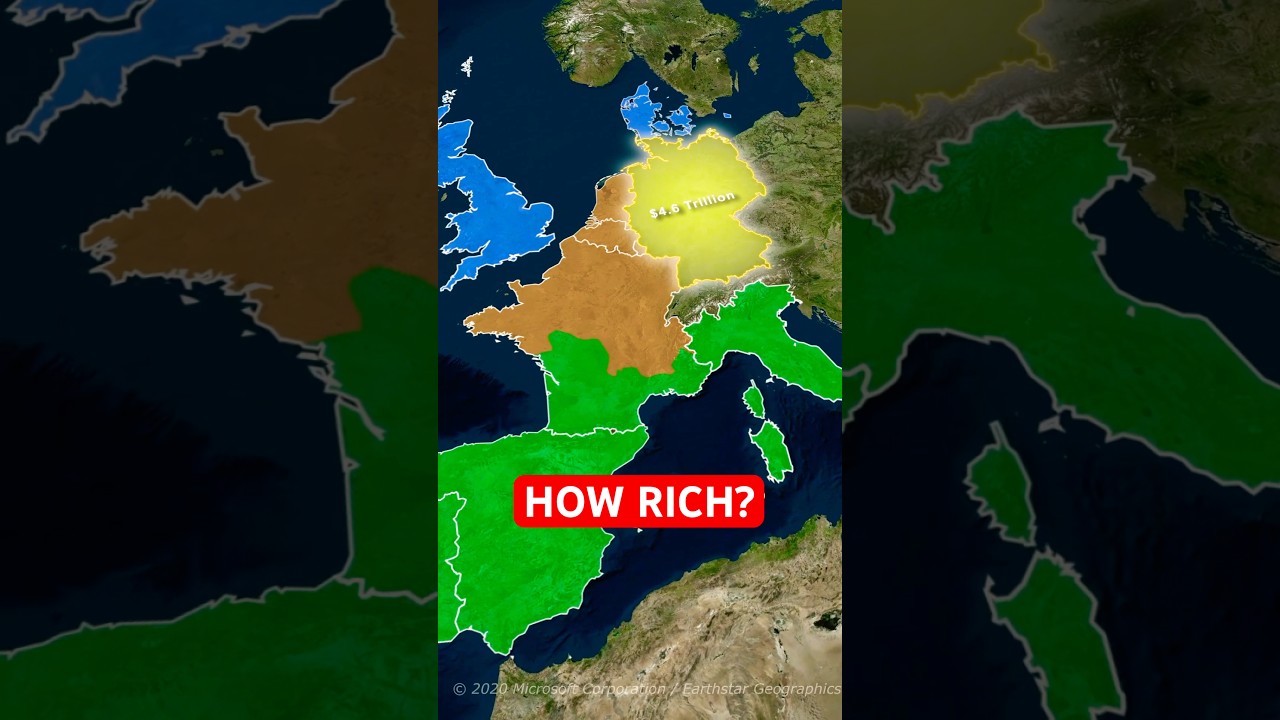Germany's GDP vs. All of Europe! 🇩🇪 🌍 #shorts #germany #maps #europe #economy #gdp #facts #viralfact