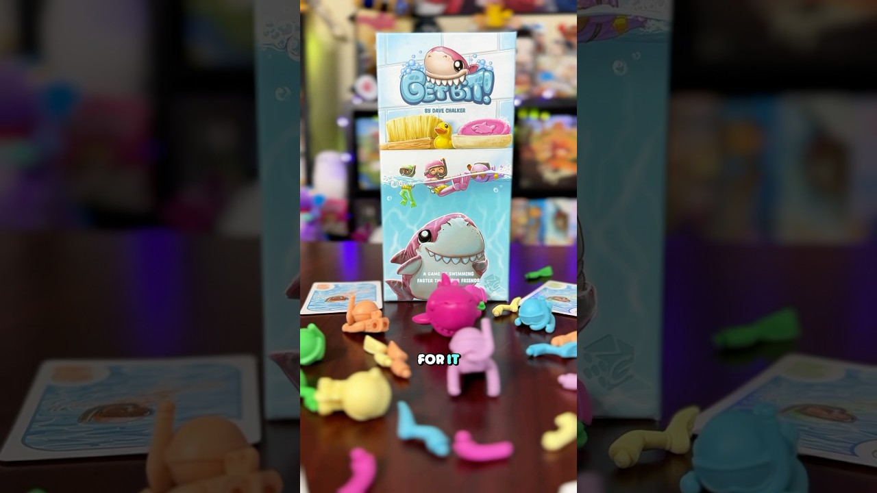 Get Bit is both cutesy and gruesome 🦈. #boardgames #familygames #getbit #sharks #gamenight