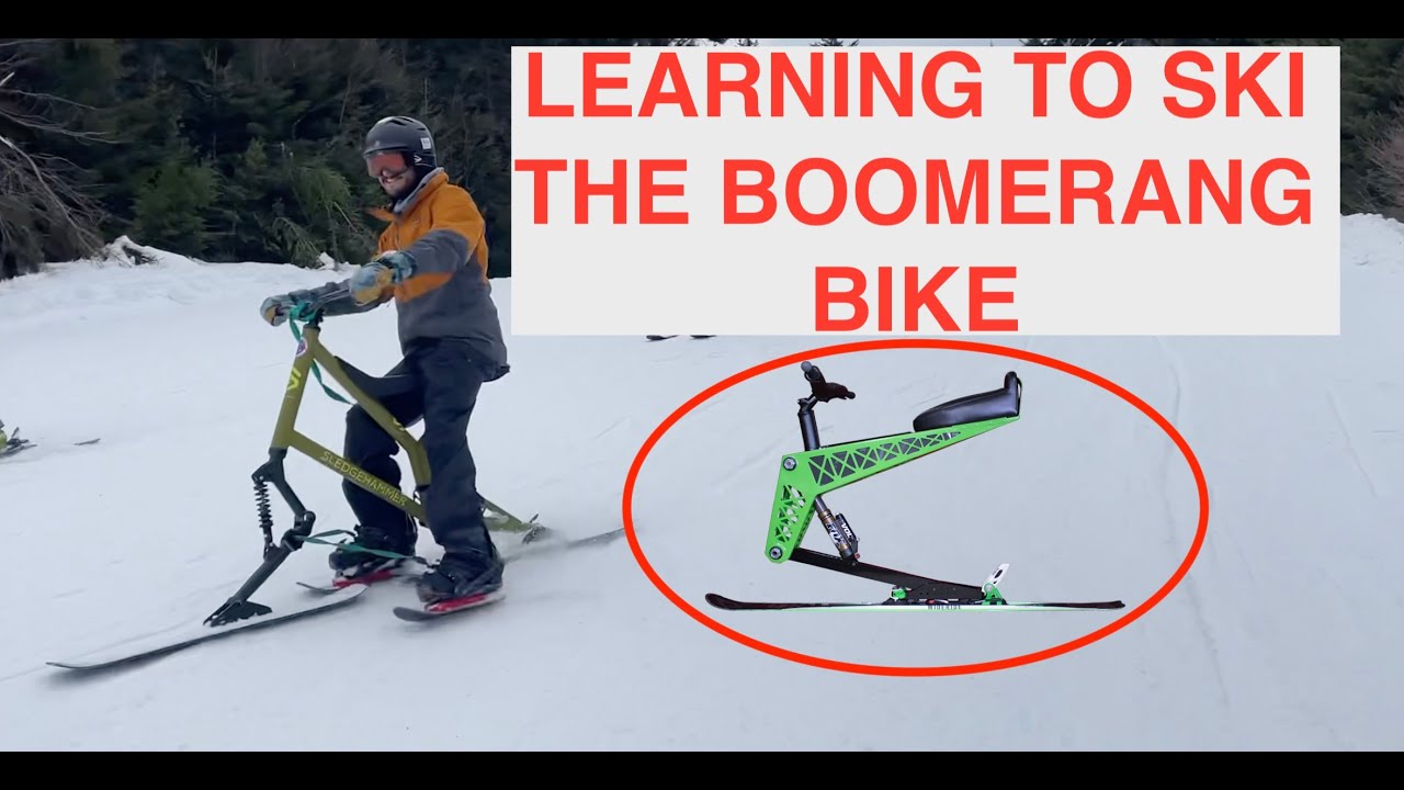 Getting ready to ski the Boomerang Bike | Adaptive Skiing 1