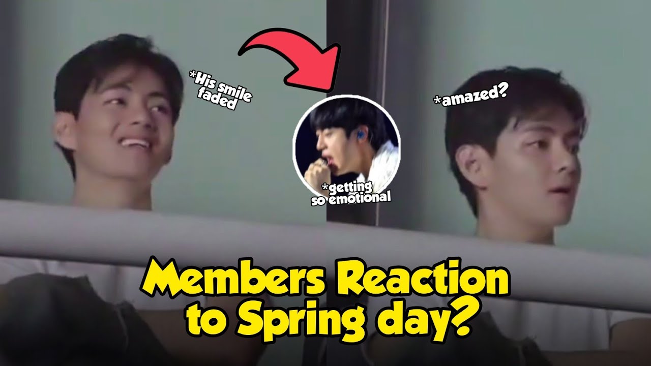Getting so emotional, the members' reactions when they heard Jin sing Spring Day, really touching?!