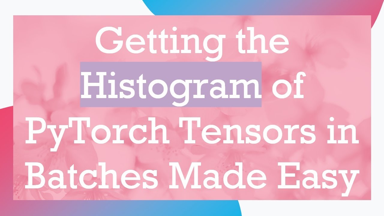 Getting the Histogram of PyTorch Tensors in Batches Made Easy
