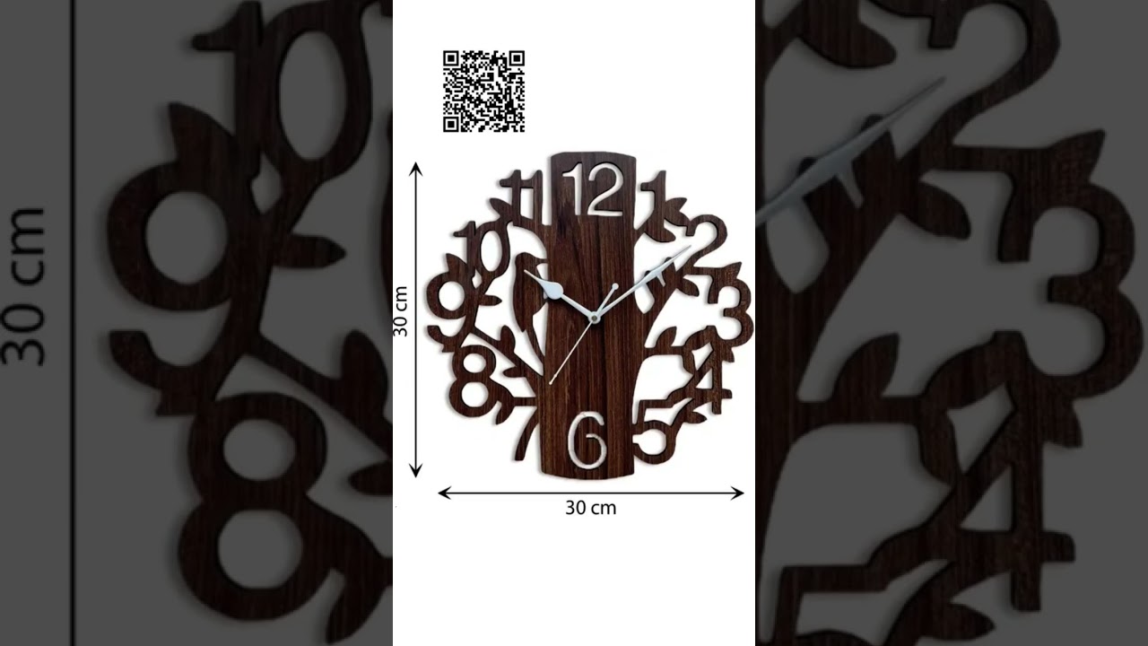 GGracefull wall clock.                           scan the QR to get link. #products #walldecor.