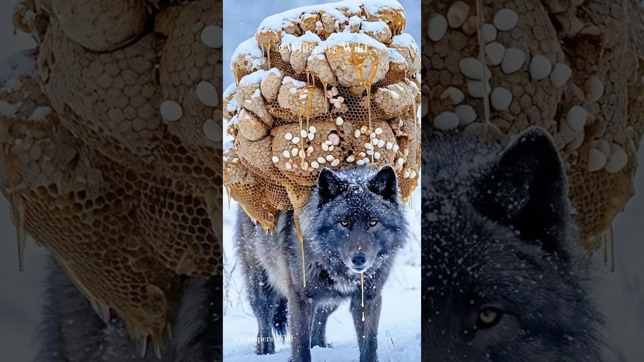 Giant Beehive on Wolf’s Back Removed in Dramatic Wildlife Rescue Before It Weighs Him Down #animals