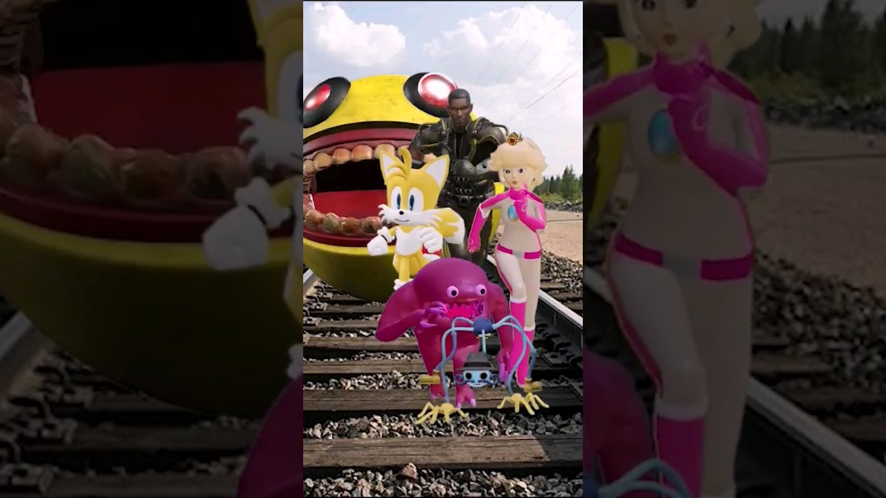 Giant Pac-Man VS Sonic and HUGGY WUGGY #funny #shorts