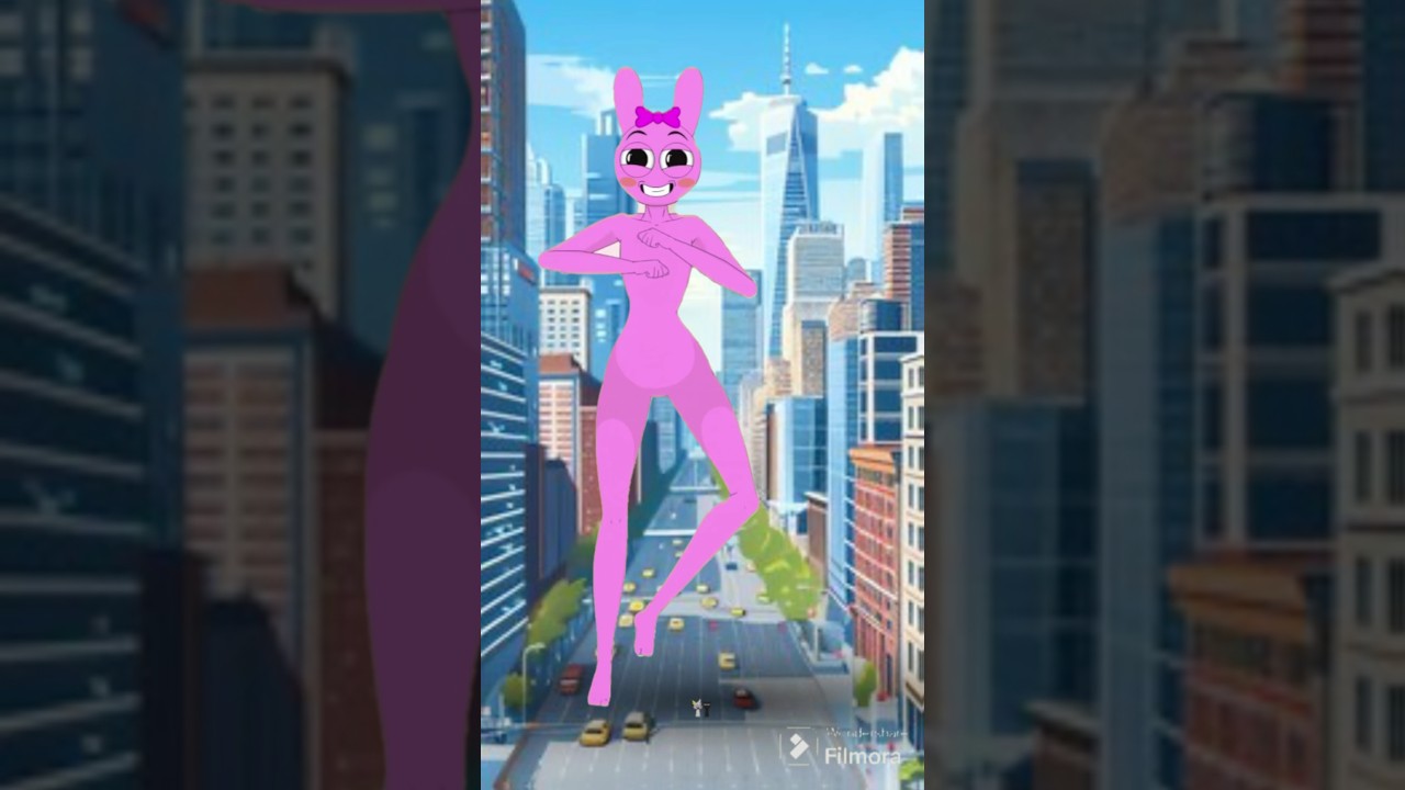 Giant Pinki (Pinkzilla) Dancing in City! #macromarch #giantess #sprunki #pinki #animation #giant