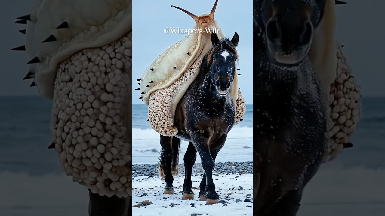 Giant Slug Attacks Horse Rescue in the Arctic #animalrescue  #polarrescue #horse