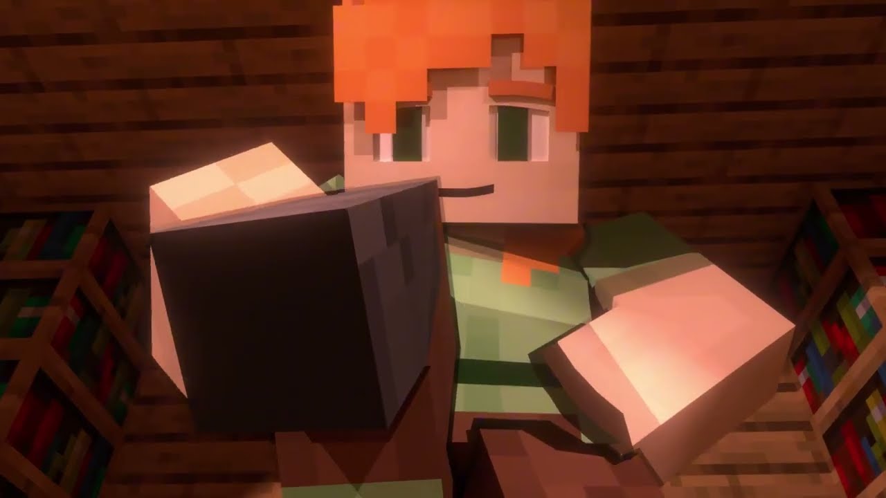 Giantess Alex stomp tiny Steve - Minecraft Giantess stomp animation