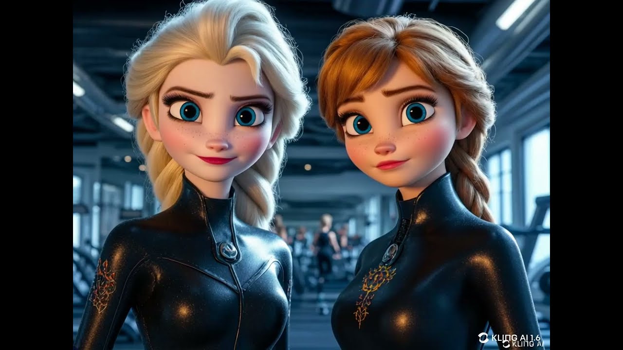 giantess Anna and Elsa from Disney Frozen are stomping on tiny guy