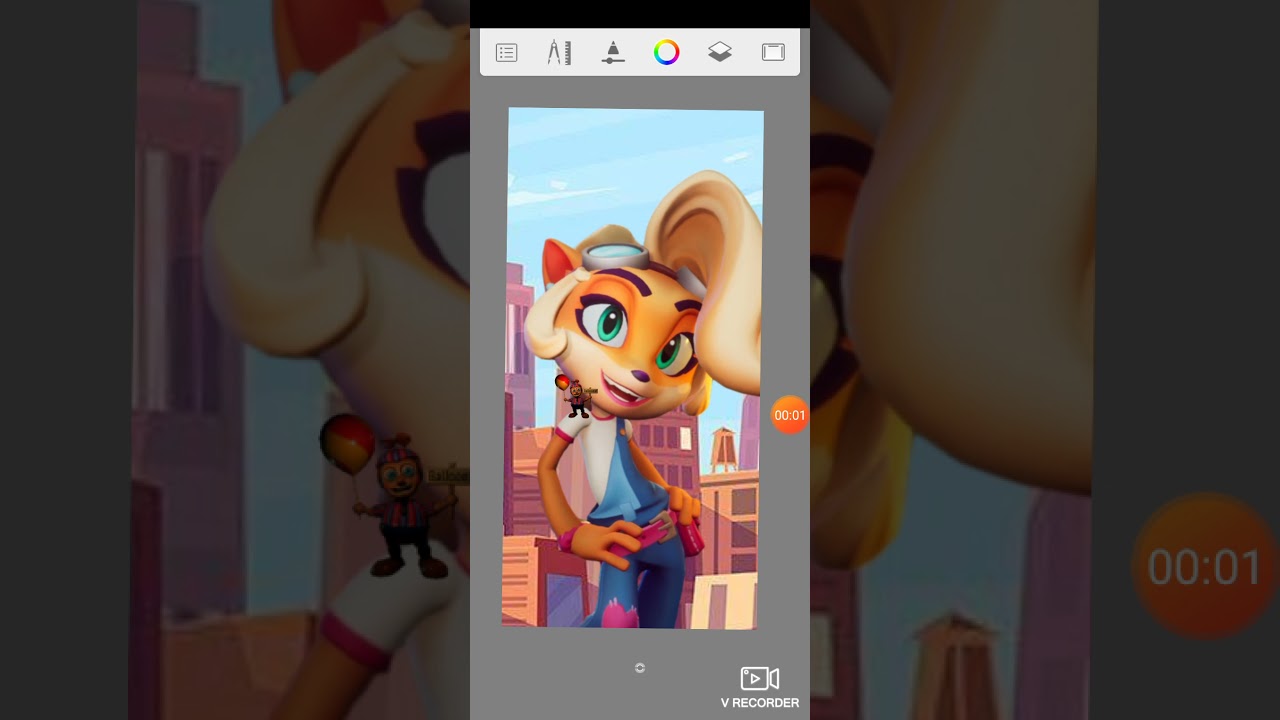 giantess coco Bandicoot and balloon boy