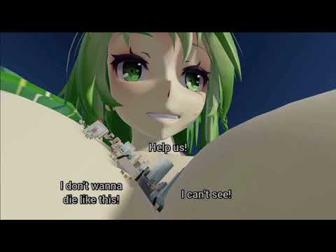 Giantess Gumi has some fun with tinies