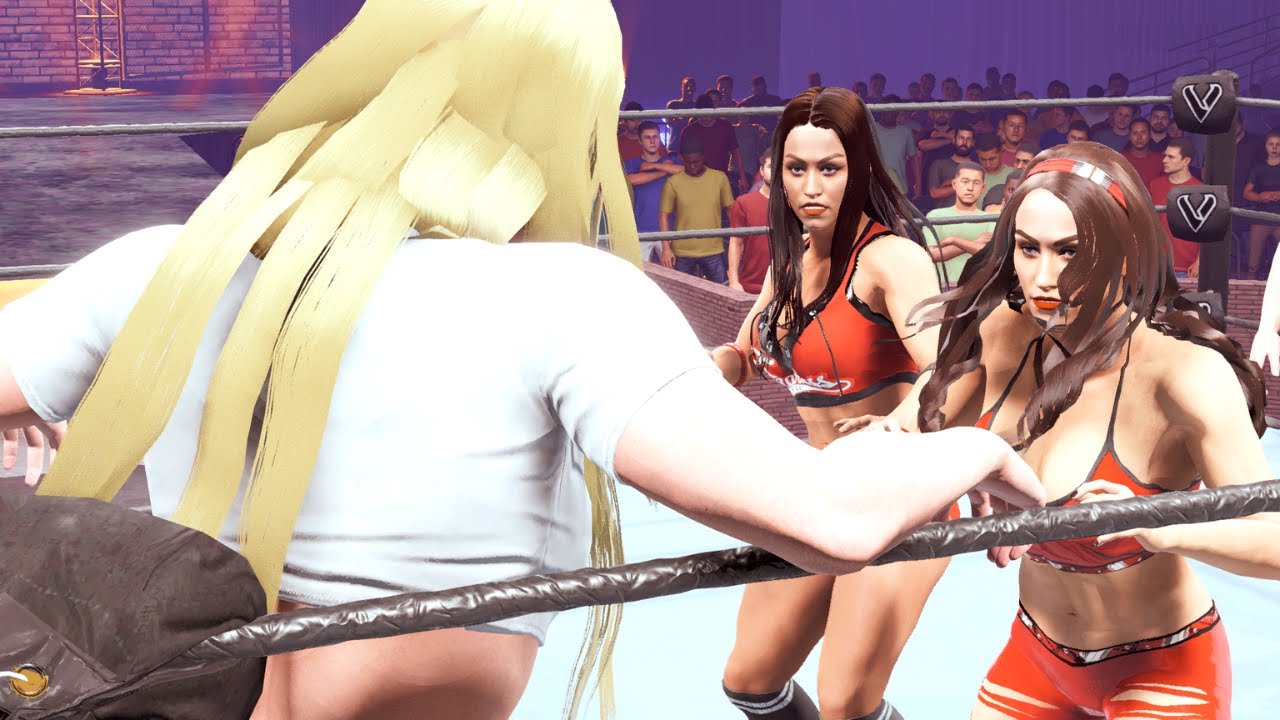 Giantess Piper v The Bella Twins (Street Fight) | WWE 2K22 | Fantasy Fights