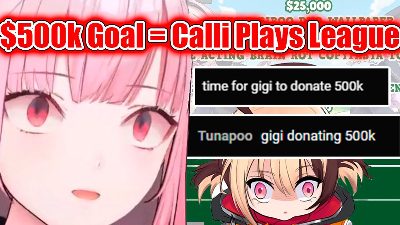 Gigi About to Go Bankrupt After Donating $500K to Make Calli Play League of Legends【Hololive EN】