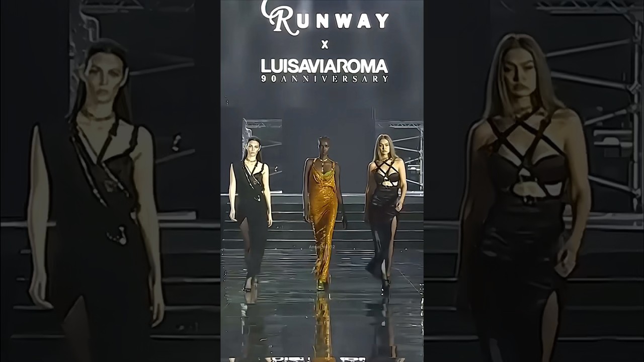 Gigi Hadid, Anok Yai, and Vittoria Ceretti for the cr runway x luisaviaroma ✨ #supermodel #runway