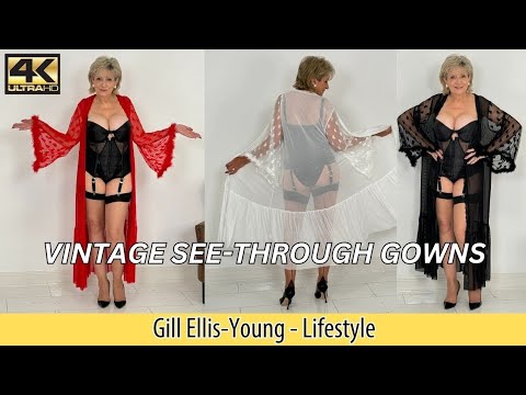 Gill Ellis Young Vintage Transparent See Through Gowns  In 4K #GillElliSyoung