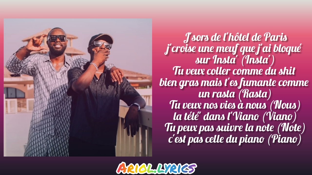 Gims ft Werenoi - piano(paroles)