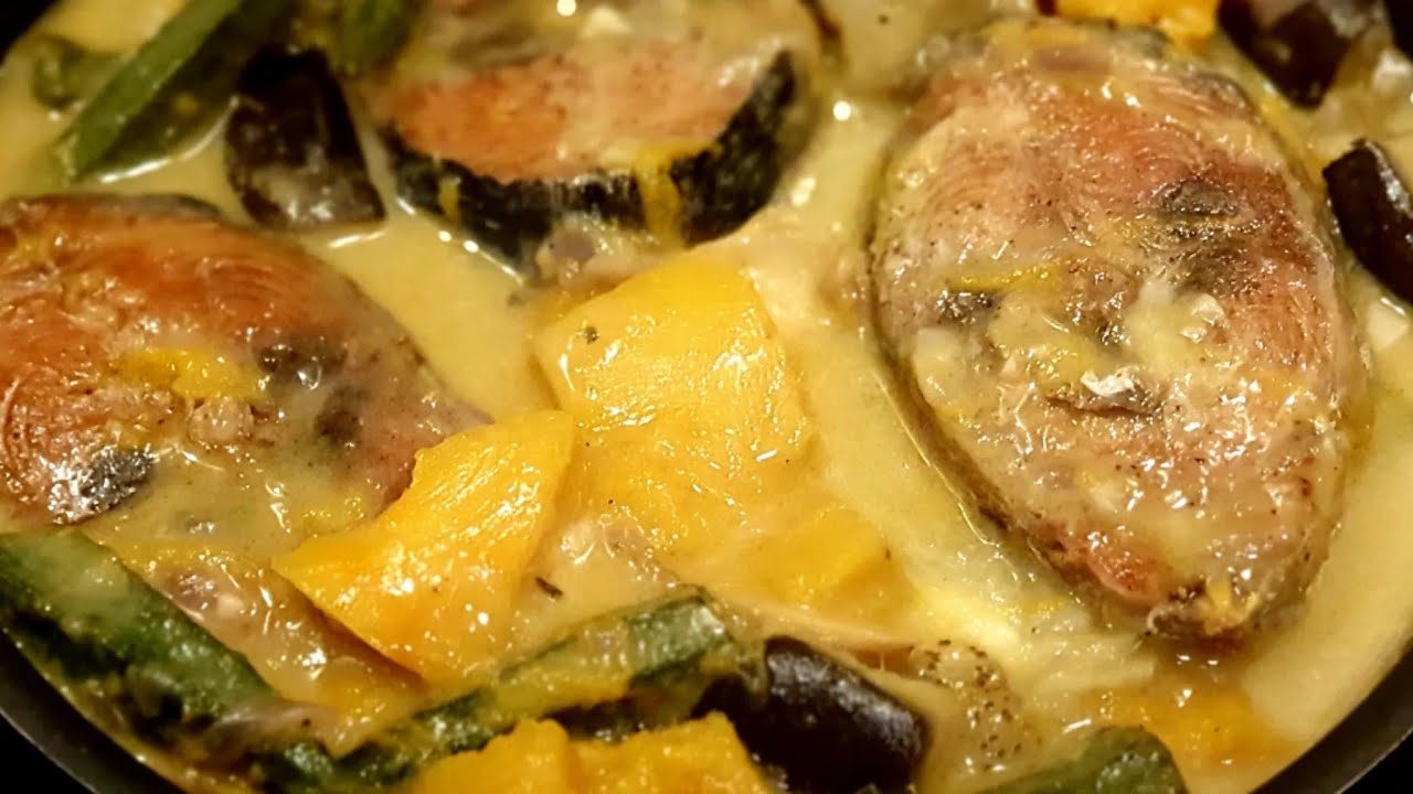 Ginataang pritong isda / Fried fish in coconut milk / pritong isda sa gata