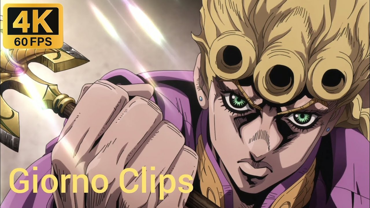 Giorno Giovanni Clips for Edits / Jojo's Bizzare Adventure : Golden Wind : Episode 37