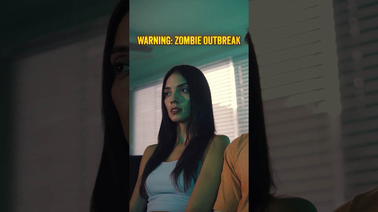 Girl ATTACKED by ZOMBIE 😱 #zombieshorts #zombieland #horrorshorts #horrorshortflim