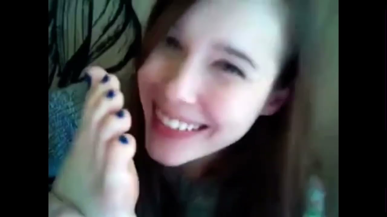 Girl licks feet