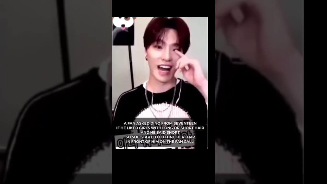 Girl really cut her hair to fit his Ideal type💀 #seventeen #svtcarat #svtedit #dino #shorts #carat