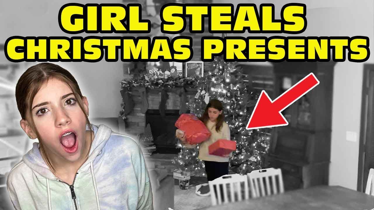 Girl Temper Tantrum STEALS Christmas Presents - Caught On Security Camera! [Original]