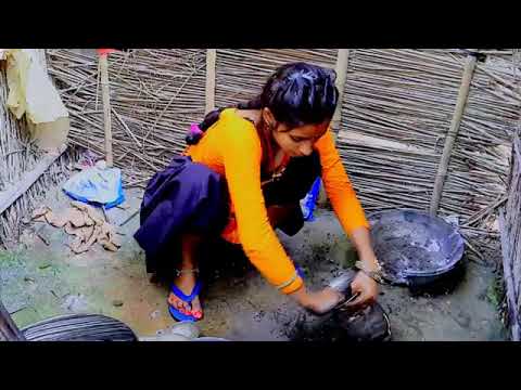 Girls Village style Pots cleaning vlog  deshi Girls Bartan dhone Ka Video %F0%9F%8D%BD