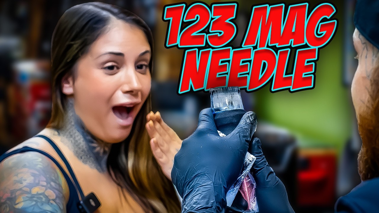 Giuliana Cabrazia Gets Blackout Sleeve With 123 Mag Needle!!!