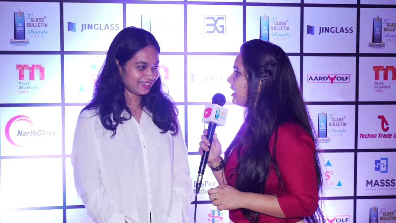 Glass Bulletin speaks to Ms. SHRUTI PATHAK during 3rd Glass Bulletin Award in Mumbai.
