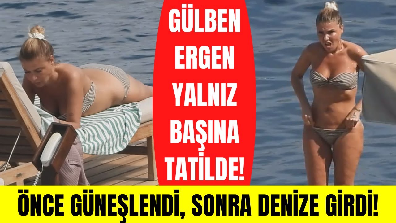 Gülben Ergen tatil sezonunu Bodrum'da açtı! Bikinisiyle şezlongta yalnız başına saatlerce güneşlendi