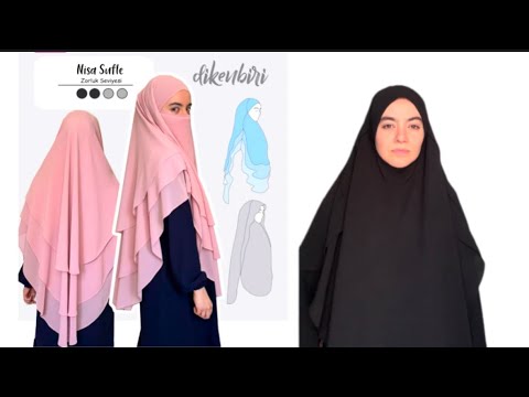 Gölgeli ve Katlı Sufle Kalıbı ve Dikimi / French Khimar Sewing Pattern and Tutorial
