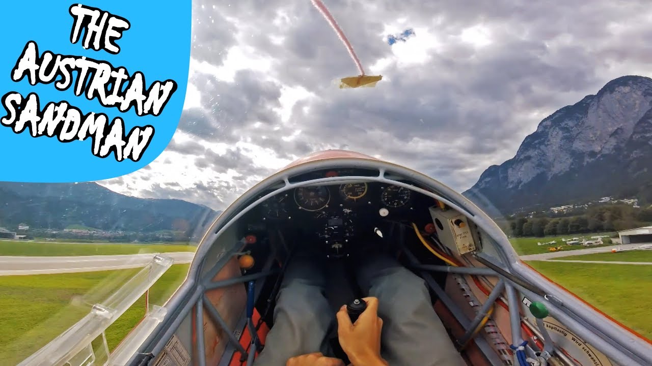 GLIDER WINCH LAUNCH | LOWI Innsbruck | Takeoff and Landing [GoPro POV]