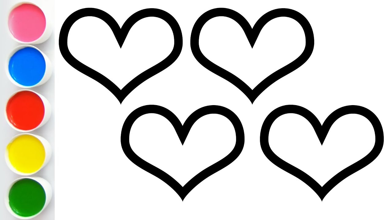 glitter toy hearts coloring and drawing how to draw * paint & color for kids children