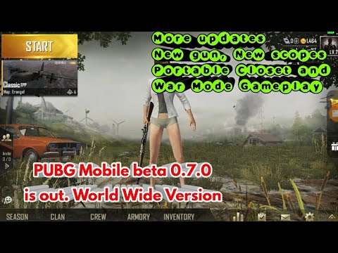 Global Beta 0.7.0 updates. New Gun, New Scopes, Portable Closet and War Mode Gameplay