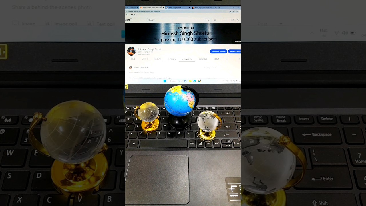 Globe 🌎 Mini Globe Unboxing 🌎 #shorts #himeshsinghshorts #globe #youtubeshorts