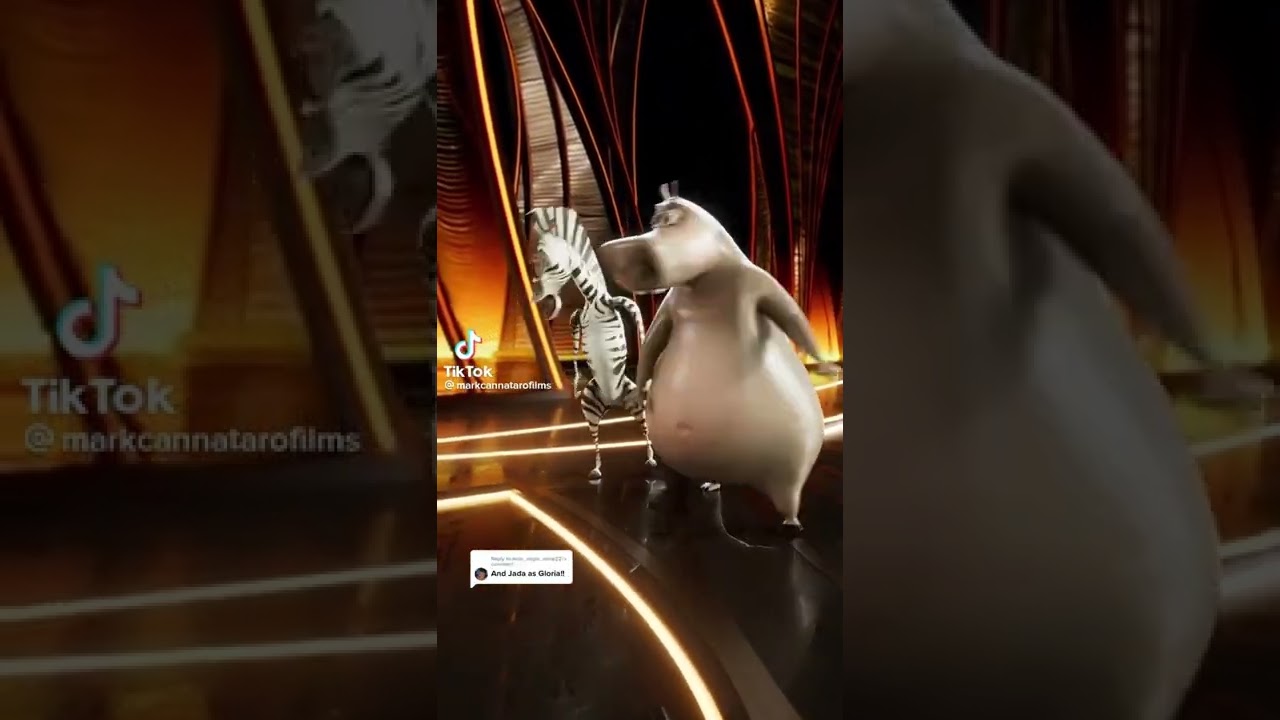 Gloria the hippo (Jada) slaps Marty the zebra(Chris rock) #jadapinkettsmith #subscribe #chrisrock