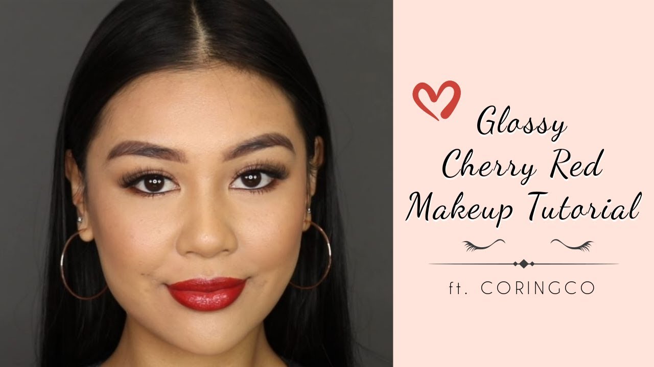 Glossy Cherry Red Makeup Tutorial | CORINGCO | YesStyle Korean Beauty