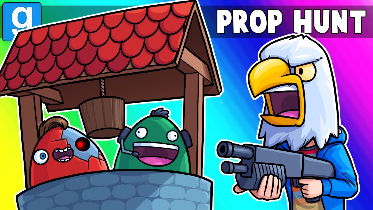 Gmod Prop Hunt Funny Moments - Easter Well VS Content Crashers! (Garry's Mod)