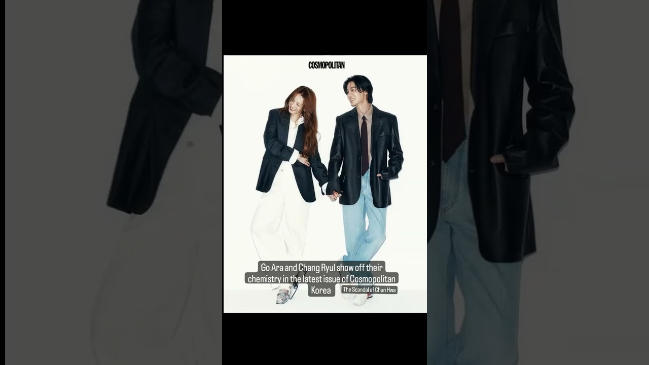 Go Ara and Chang Ryul show off their chemistry in the latest issue of Cosmopolitan Korea #GoAra