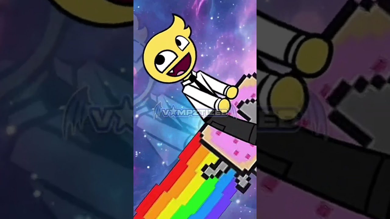 going on a adventure with nyan cat 👀👅 | epic face animation meme |