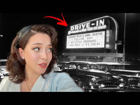 Going to a REAL 1950s Drive-In Movie Theatre!