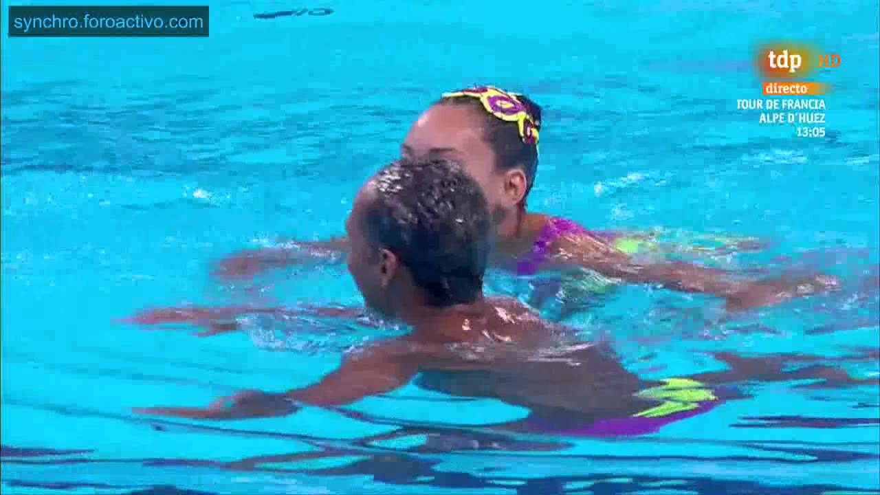 Gokce Akgun/Yagmur Demircan (TUR) Technical Mixed Duet Preliminary Kazan World Championships 2015