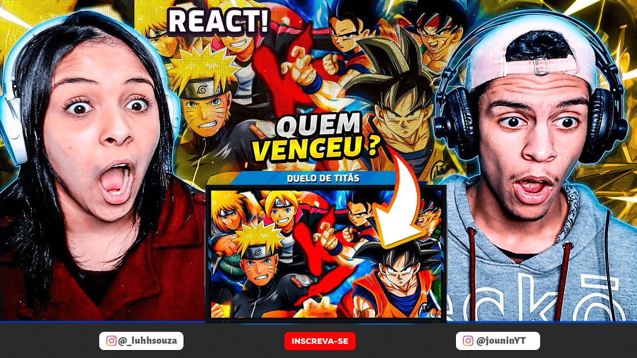 Goku, Gohan e Bardock VS. Naruto, Boruto e Minato | Duelo de Titãs  | [React RapNerd] 🔥