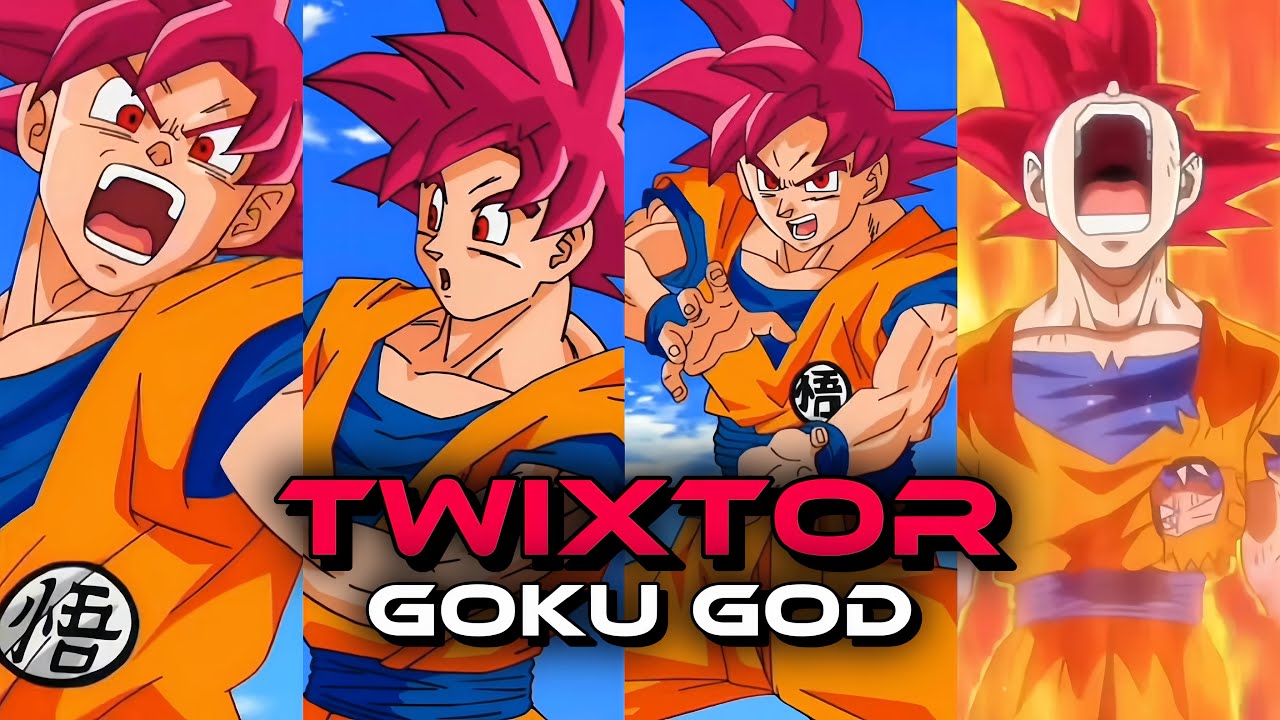 Goku Ssj God Twixtor [ 4k Clips ]