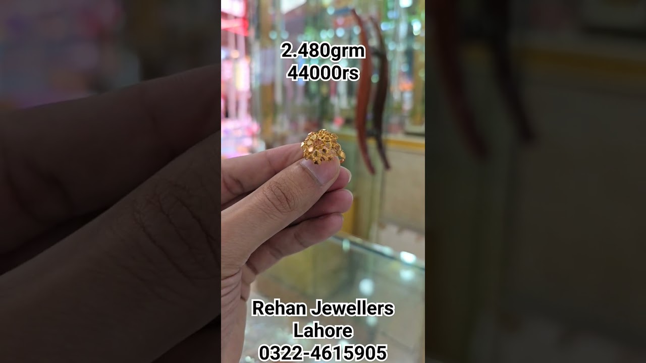 Gold 21k ladies ring just in 44000rs, price may vary order now 03224615905