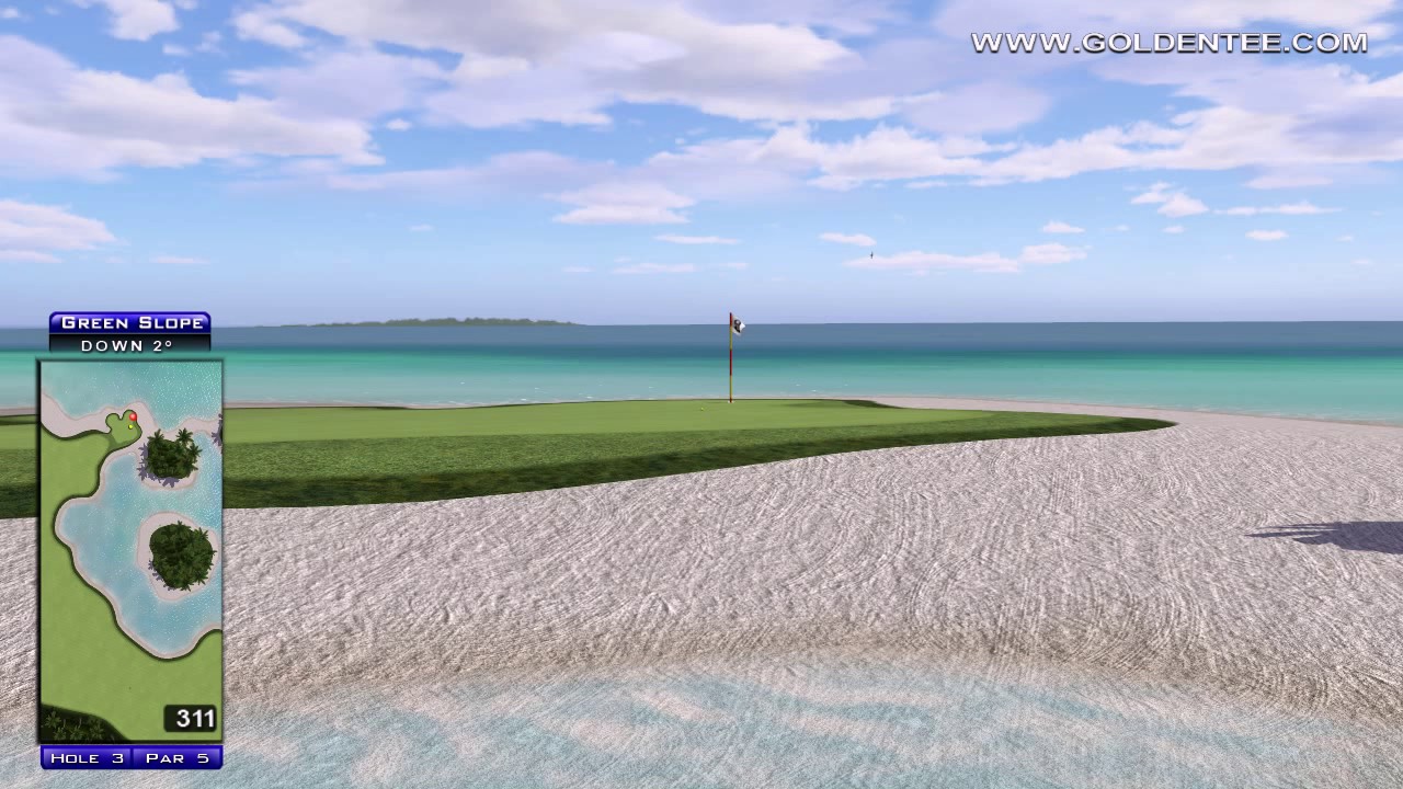 Golden Tee Great Shot on Sandy Reef!