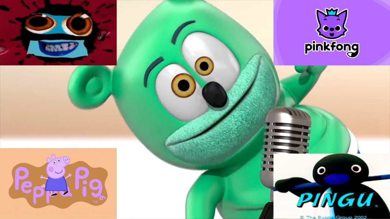 GOO GOO GAA GAA Effect Gummy bear Klasky Csupo Pinkfong SpongeBob Pingu Among Us Peppa Pig Pewdiepie